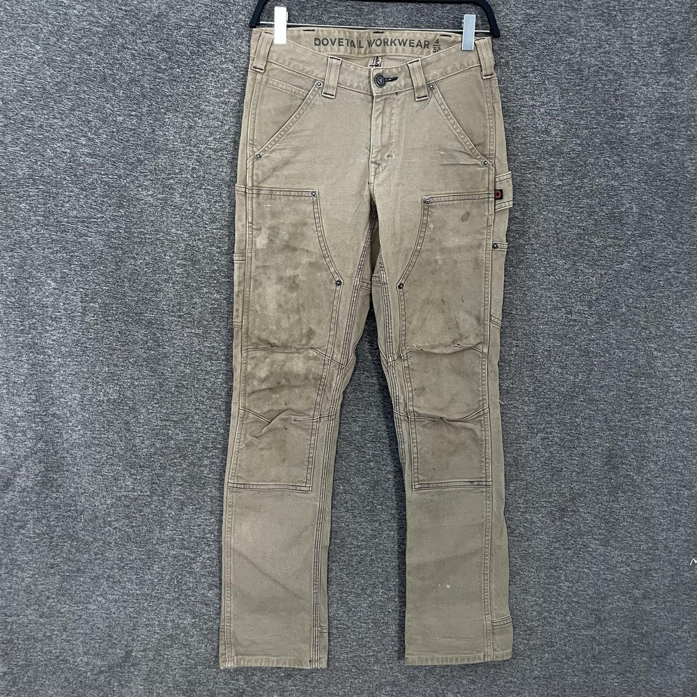 Dovetail Workwear Pants Women 4 Brown Britt Utility Carpenter Canvas Double Knee